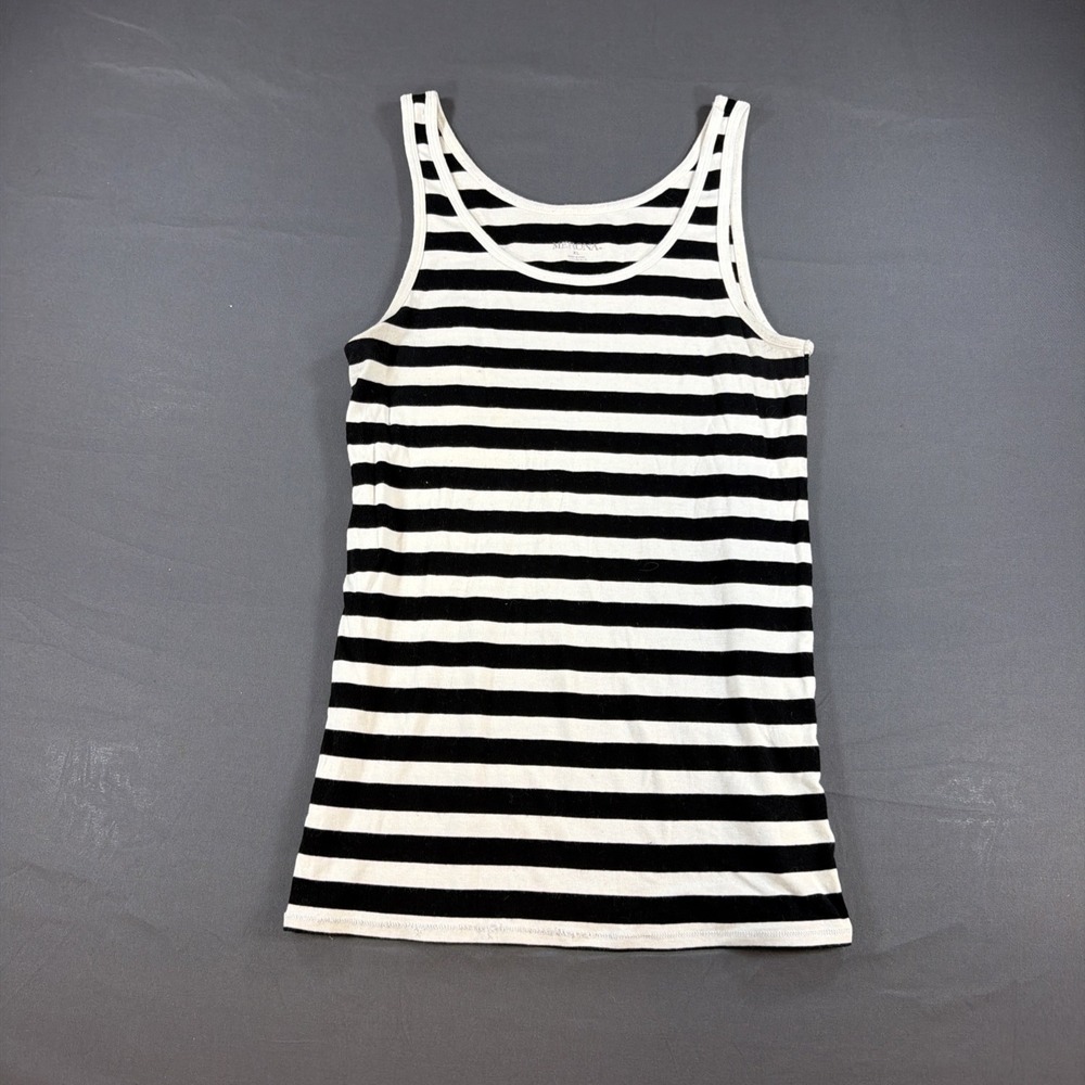 Merona Women's Navy/White Striped Scoop Neck Sleeveless Knit Tank Top xL